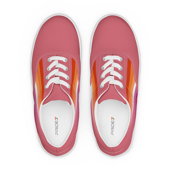 Lesbian Pride Colors Original Pink Lace-up Shoes - Women Sizes