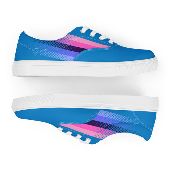 Omnisexual Pride Colors Original Blue Lace-up Shoes