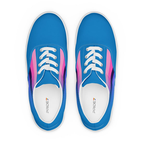 Omnisexual Pride Colors Original Blue Lace-up Shoes