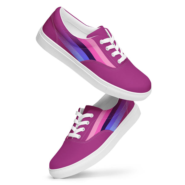 Omnisexual Pride Colors Original Violet Lace-up Shoes - Women Sizes