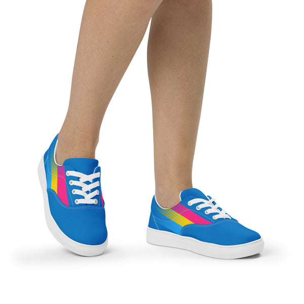 Pansexual Pride Colors Original Blue Lace-up Shoes - Women Sizes