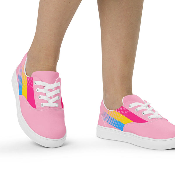Pansexual Pride Colors Original Pink Lace-up Shoes - Women Sizes