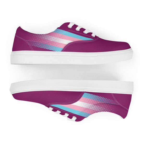 Transgender Pride Colors Original Violet Lace-up Shoes - Women Sizes