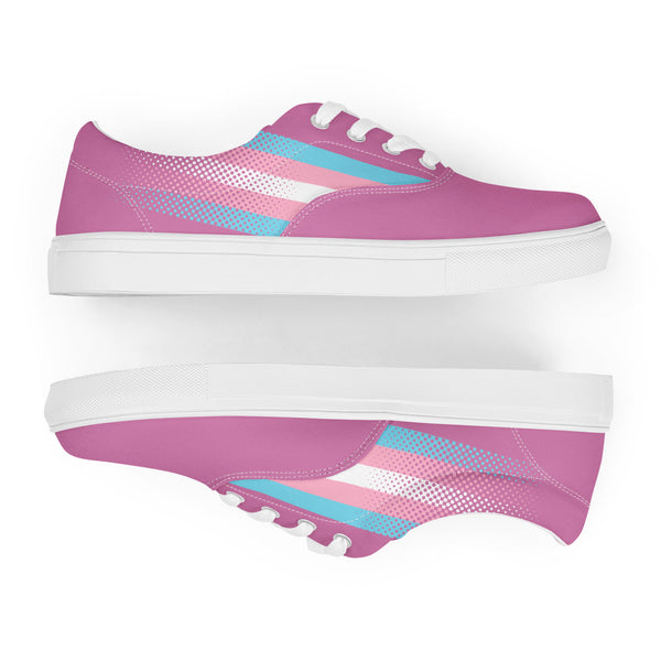 Transgender Pride Colors Original Pink Lace-up Shoes - Women Sizes