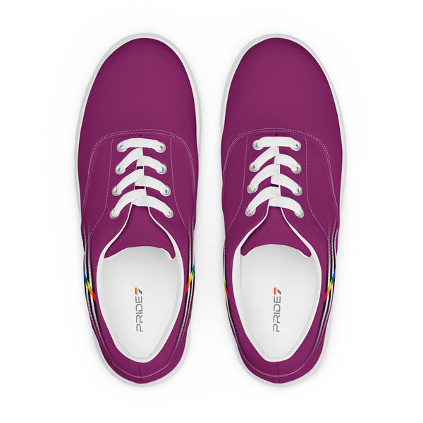 Casual Ally Pride Colors Purple Lace-up Shoes - Women Sizes