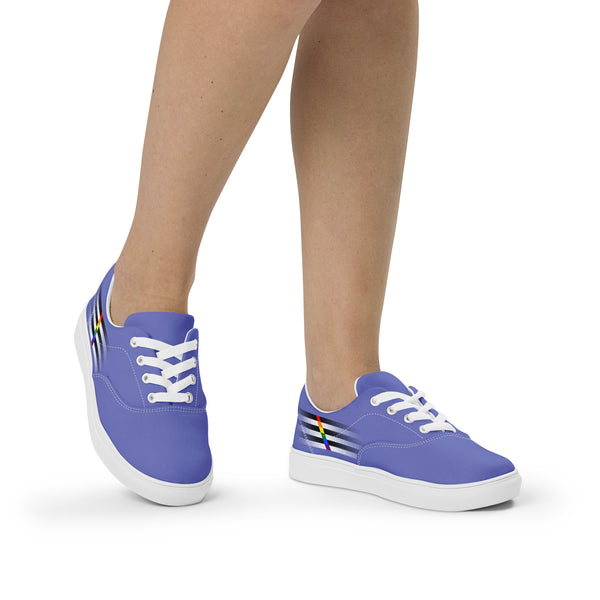 Casual Ally Pride Colors Blue Lace-up Shoes - Women Sizes