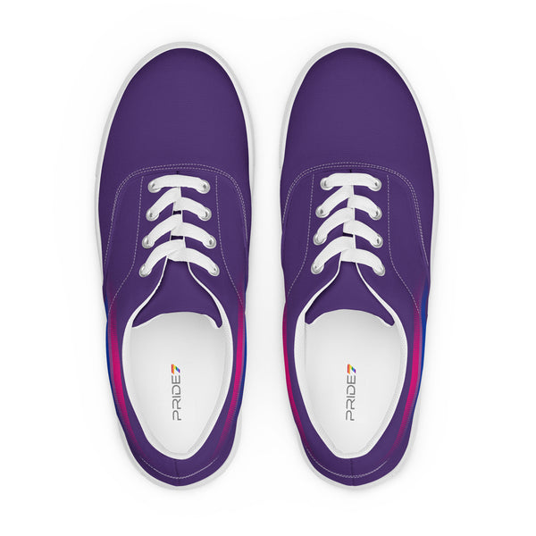 Casual Bisexual Pride Colors Purple Lace-up Shoes - Women Sizes