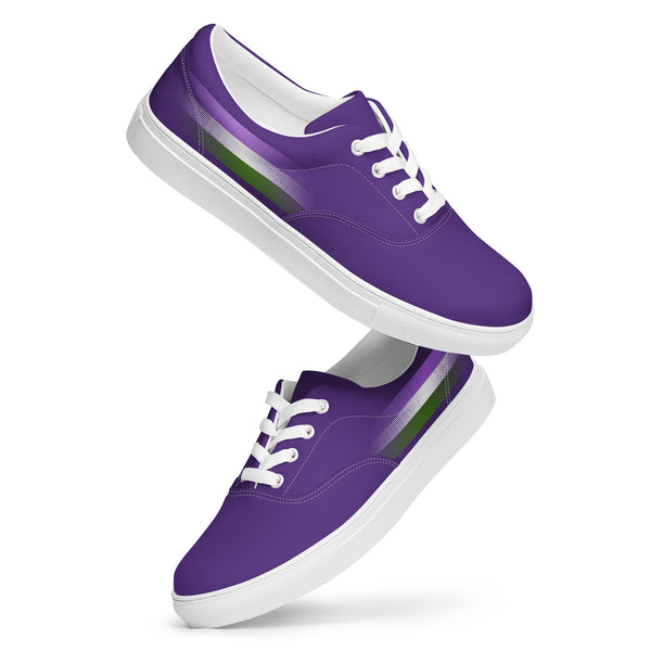 Casual Genderqueer Pride Colors Purple Lace-up Shoes - Women Sizes