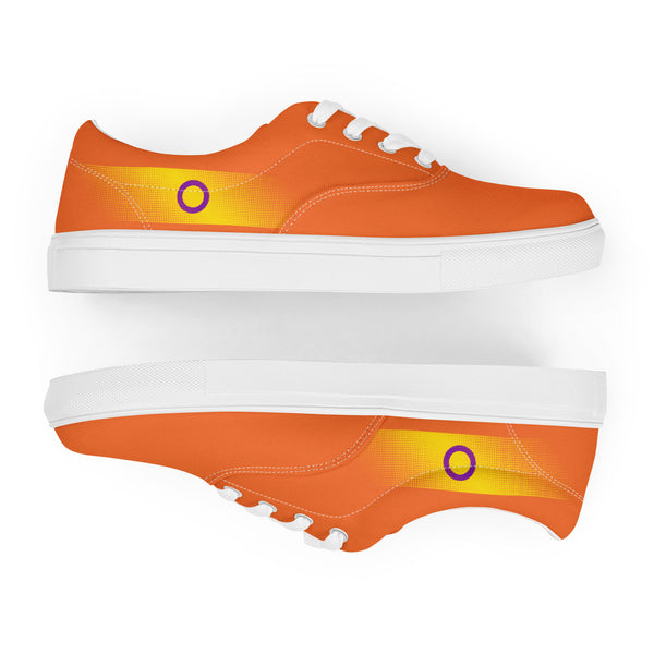 Casual Intersex Pride Colors Orange Lace-up Shoes - Women Sizes