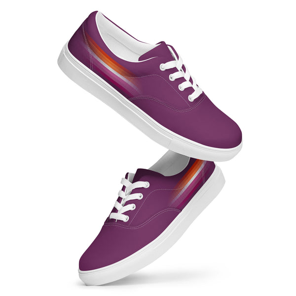 Casual Lesbian Pride Colors Purple Lace-up Shoes - Women Sizes