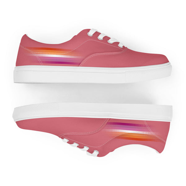 Casual Lesbian Pride Colors Pink Lace-up Shoes - Women Sizes