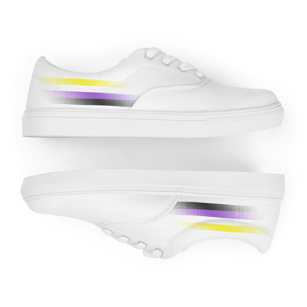 Casual Non-Binary Pride Colors White Lace-up Shoes - Women Sizes