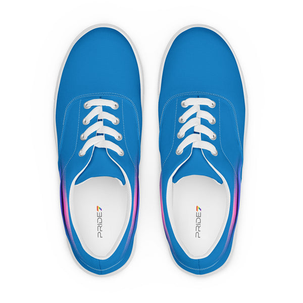 Casual Omnisexual Pride Colors Blue Lace-up Shoes - Women Sizes