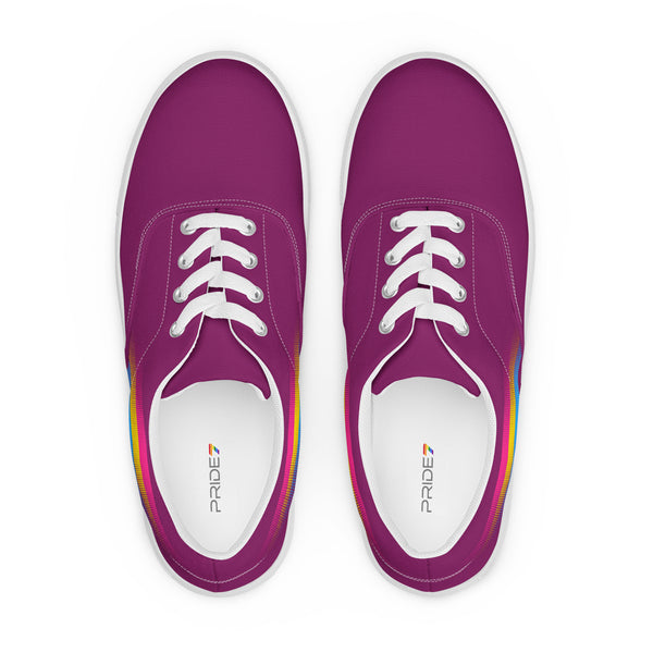 Casual Pansexual Pride Colors Purple Lace-up Shoes - Women Sizes