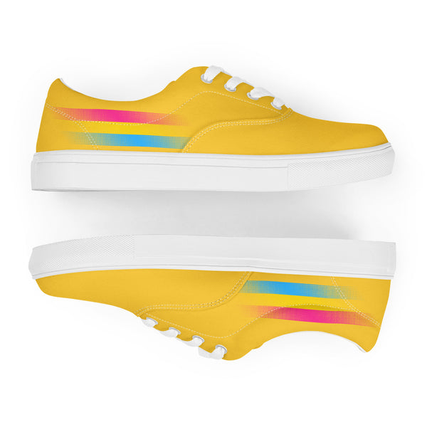 Casual Pansexual Pride Colors Yellow Lace-up Shoes - Women Sizes