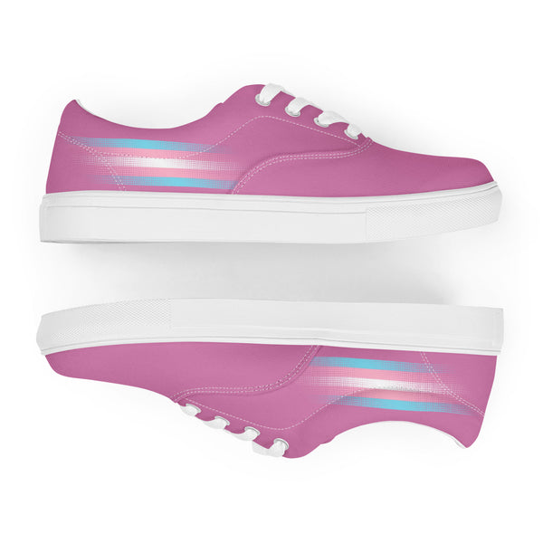 Casual Transgender Pride Colors Pink Lace-up Shoes - Women Sizes