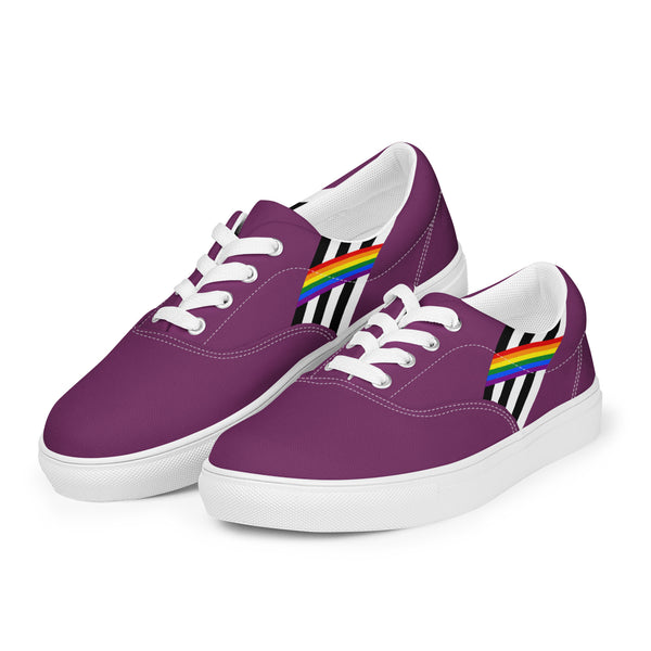 Classic Ally Pride Colors Purple Lace-up Shoes - Women Sizes