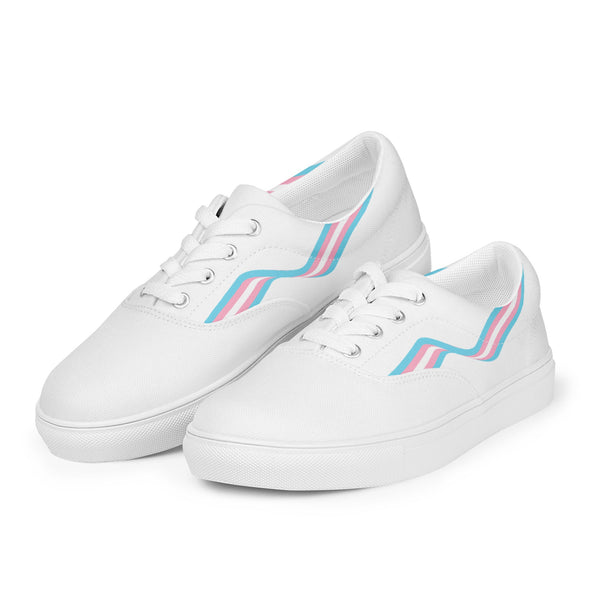 Transgender White Lace-up Shoes