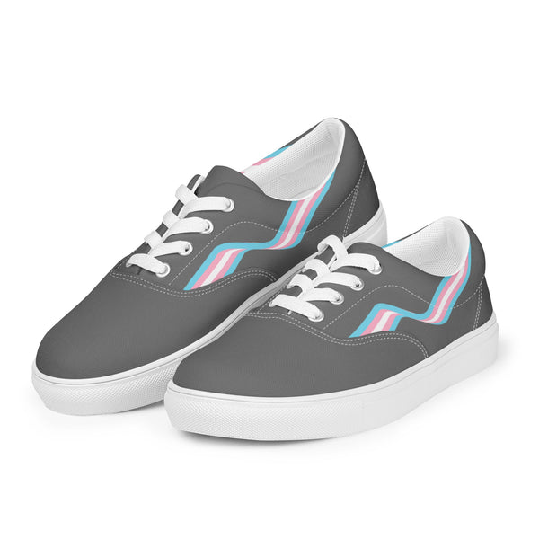 Transgender Gray Lace-up Shoes