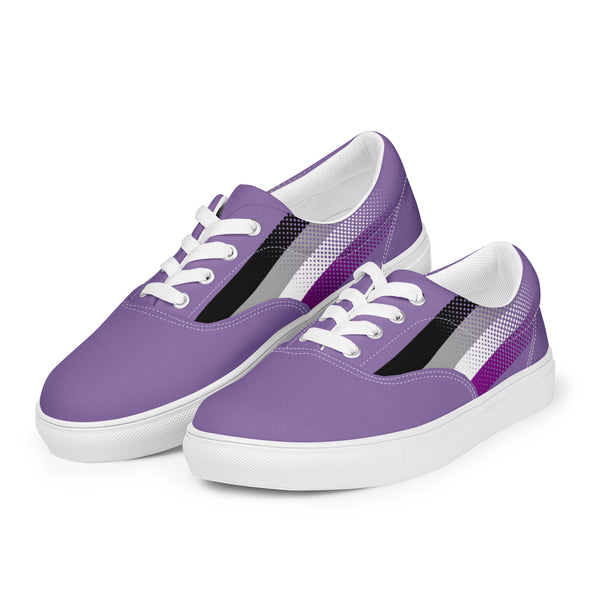 Asexual Pride Colors Original Purple Lace-up Shoes - Women Sizes