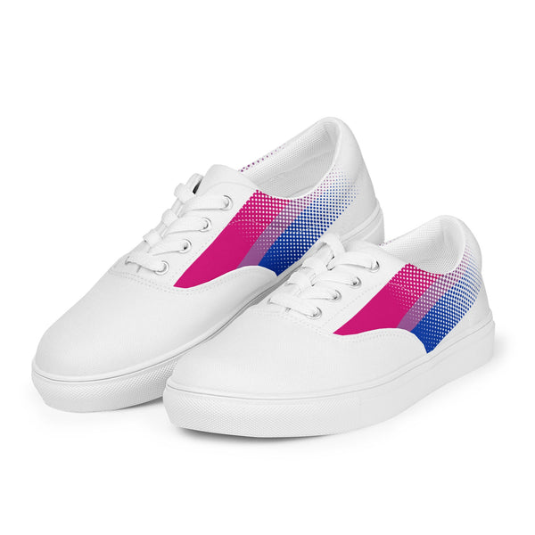 Bisexual Pride Colors Original White Lace-up Shoes