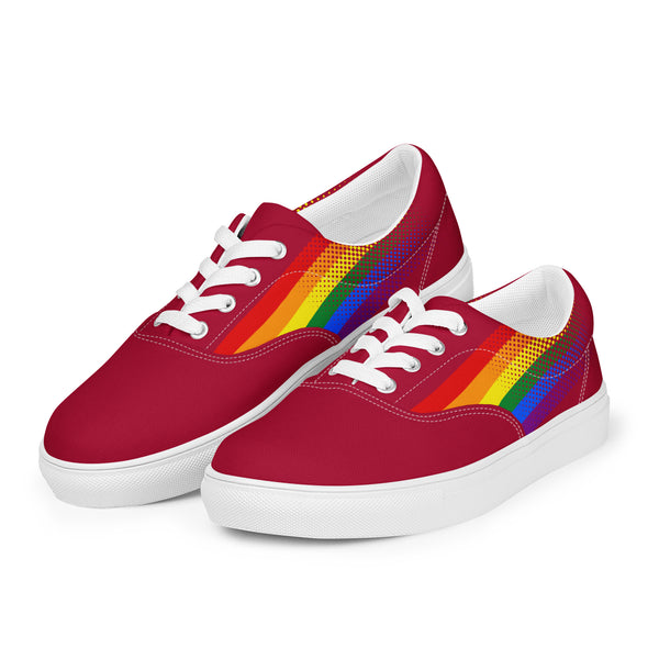 Gay Pride Colors Original Red Lace-up Shoes - Women Sizes