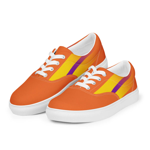Intersex Pride Colors Original Orange Lace-up Shoes - Women Sizes