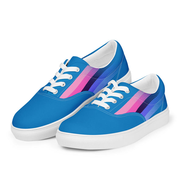 Omnisexual Pride Colors Original Blue Lace-up Shoes