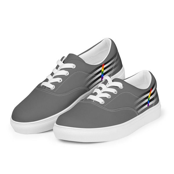 Casual Ally Pride Colors Gray Lace-up Shoes - Women Sizes