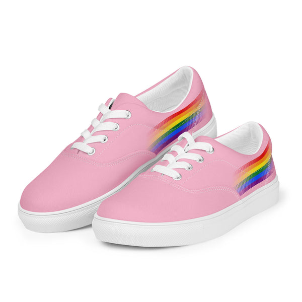 Casual Gay Pride Colors Pink Lace-up Shoes - Women Sizes