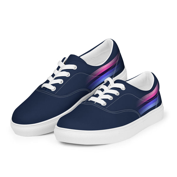 Casual Omnisexual Pride Colors Navy Lace-up Shoes - Women Sizes