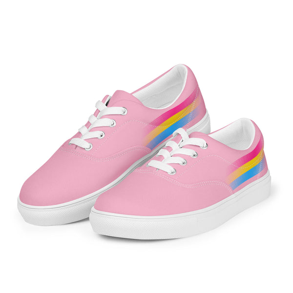 Casual Pansexual Pride Colors Pink Lace-up Shoes - Women Sizes