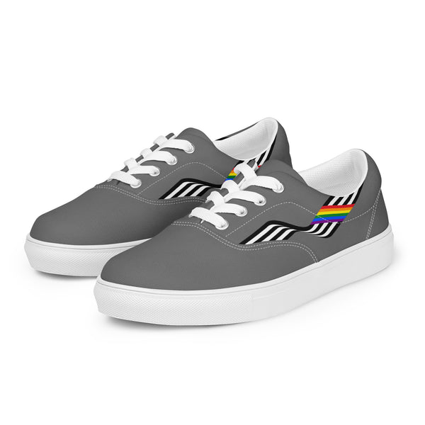 Original Ally Pride Colors Gray Lace-up Shoes - Women Sizes