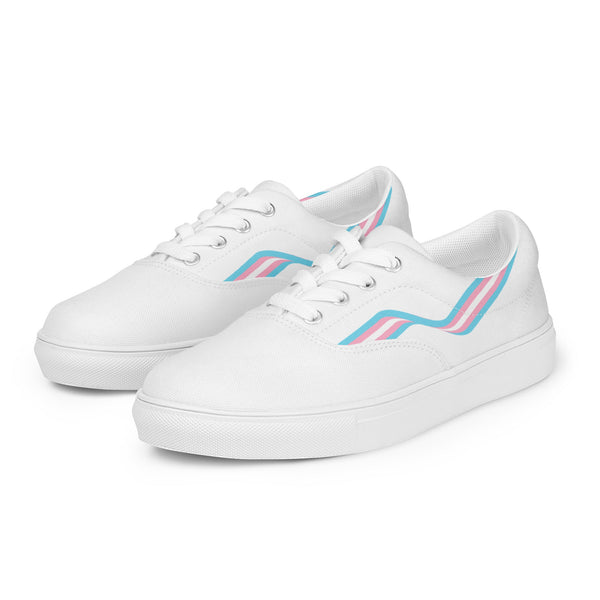 Transgender White Lace-up Shoes