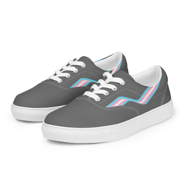 Transgender Gray Lace-up Shoes