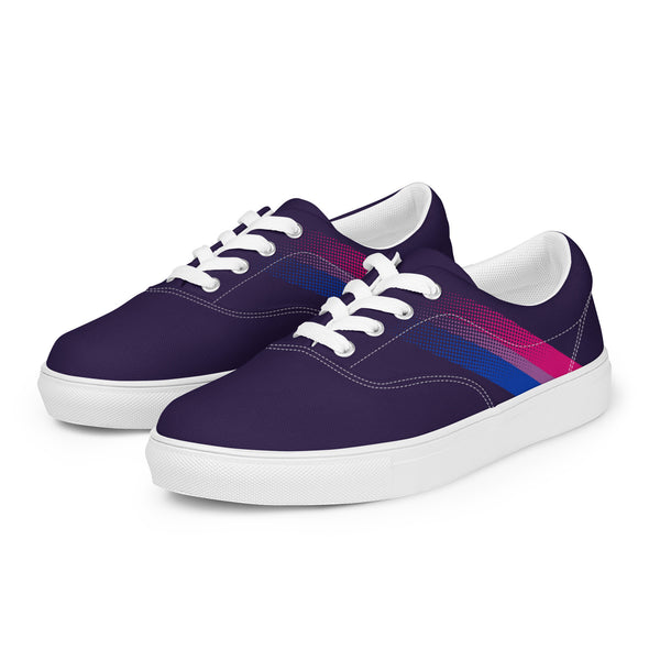Bisexual Pride Colors Modern Purple Lace-up Shoes - Women Sizes