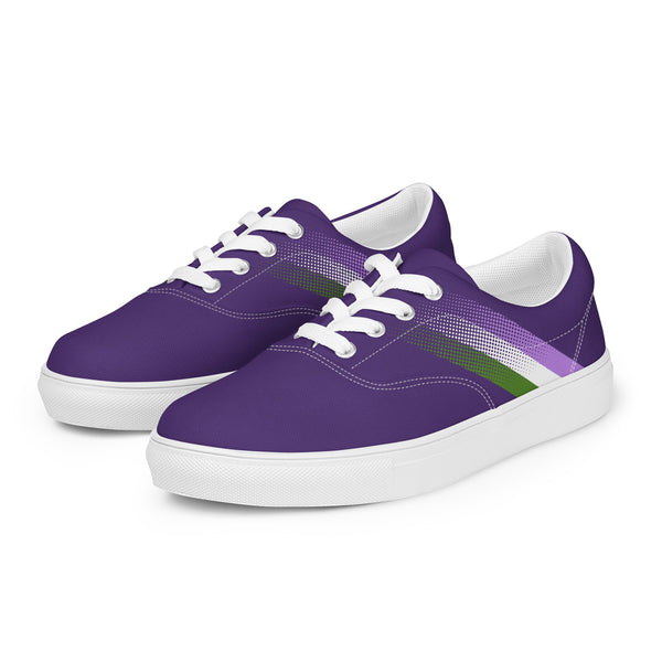 Genderqueer Pride Colors Modern Purple Lace-up Shoes - Women Sizes