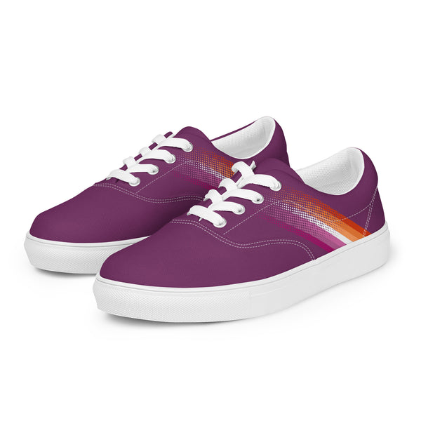 Lesbian Pride Colors Modern Purple Lace-up Shoes - Women Sizes