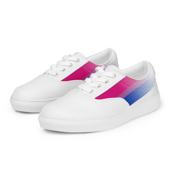 Bisexual Pride Colors Original White Lace-up Shoes