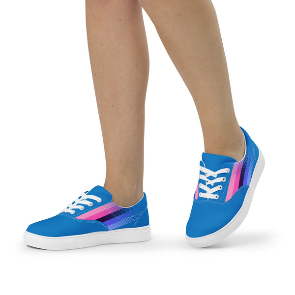 Omnisexual Pride Colors Original Blue Lace-up Shoes