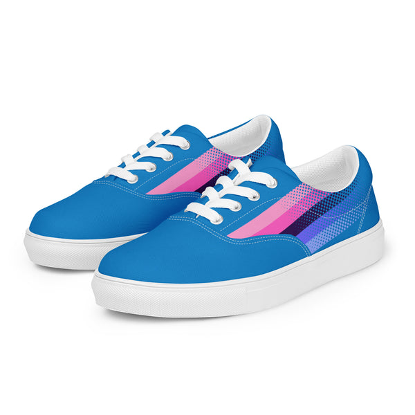Omnisexual Pride Colors Original Blue Lace-up Shoes - Women Sizes