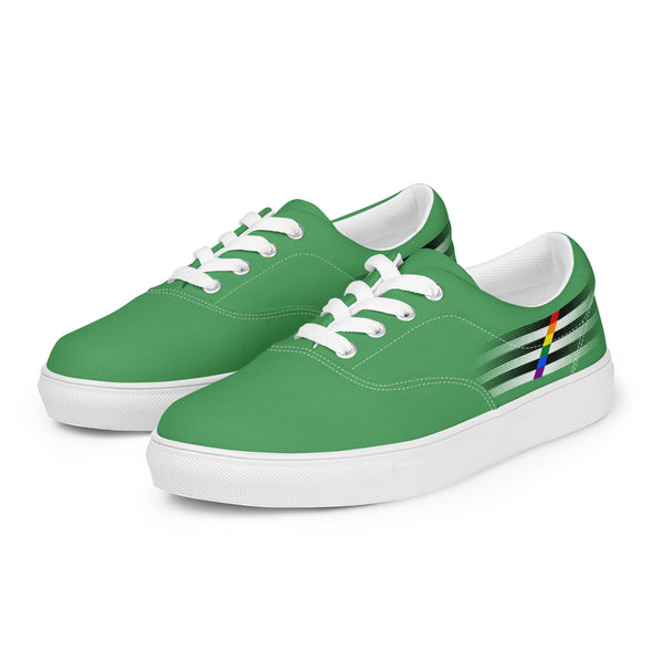 Casual Ally Pride Colors Green Lace-up Shoes - Women Sizes