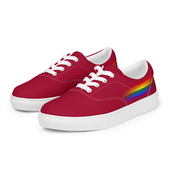 Casual Gay Pride Colors Red Lace-up Shoes - Women Sizes