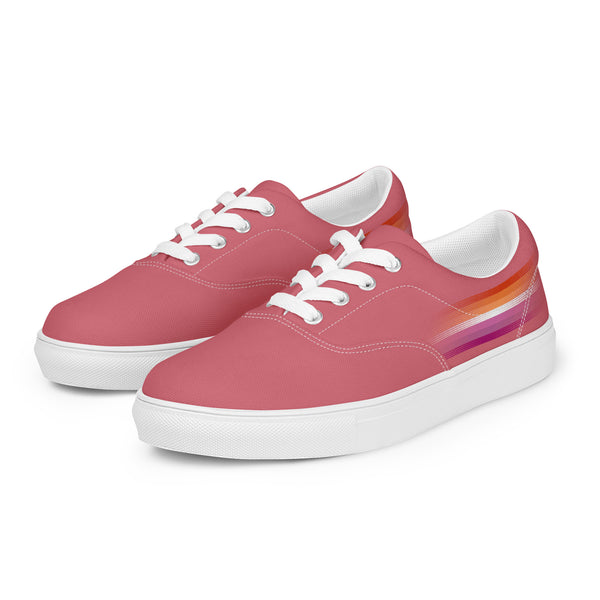 Casual Lesbian Pride Colors Pink Lace-up Shoes - Women Sizes