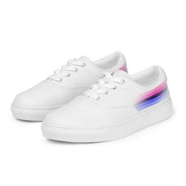 Casual Omnisexual Pride Colors White Lace-up Shoes - Women Sizes