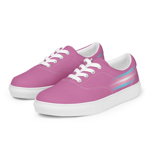 Casual Transgender Pride Colors Pink Lace-up Shoes - Women Sizes