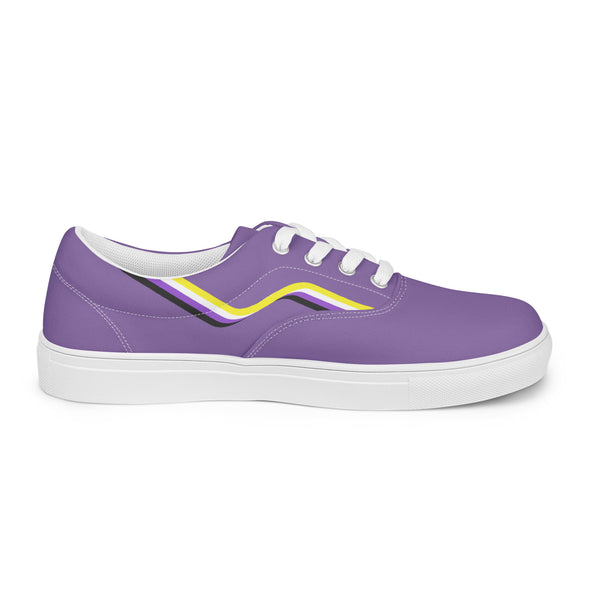 Original Non-Binary Pride Colors Purple Lace-up Shoes - Women Sizes
