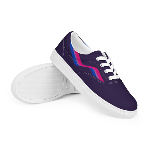 Original Bisexual Pride Colors Purple Lace-up Shoes - Women Sizes