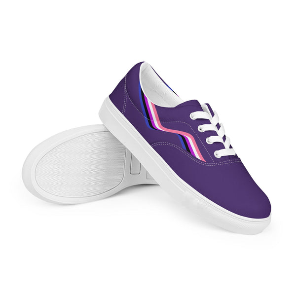 Original Genderfluid Pride Colors Purple Lace-up Shoes