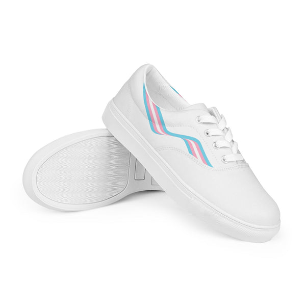 Transgender White Lace-up Shoes